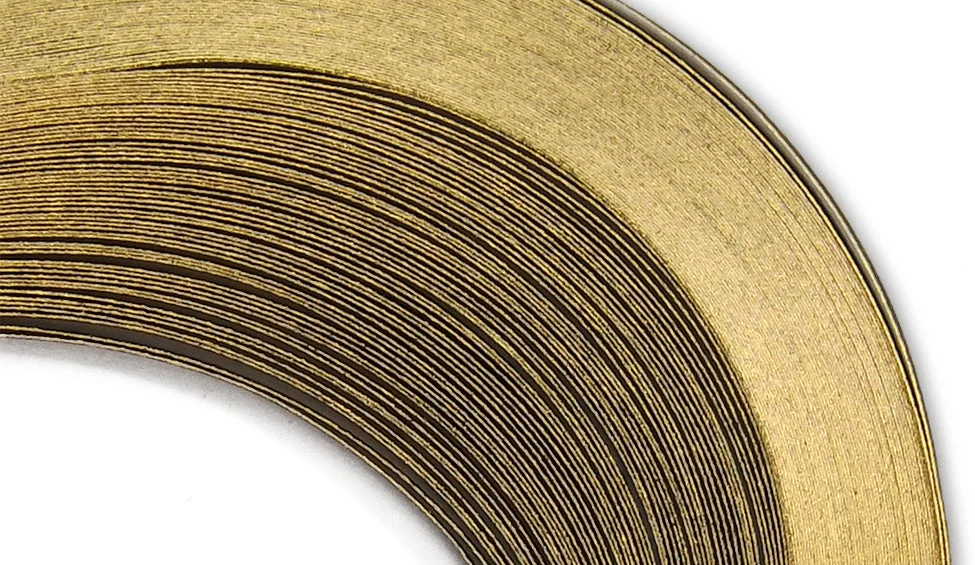 A Touch of Gold - Black - 1/4" Strips