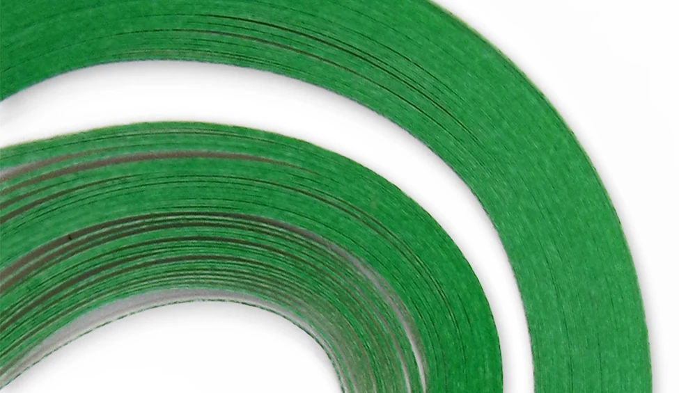 A Touch of Green - Bright White - 1/8" Strips