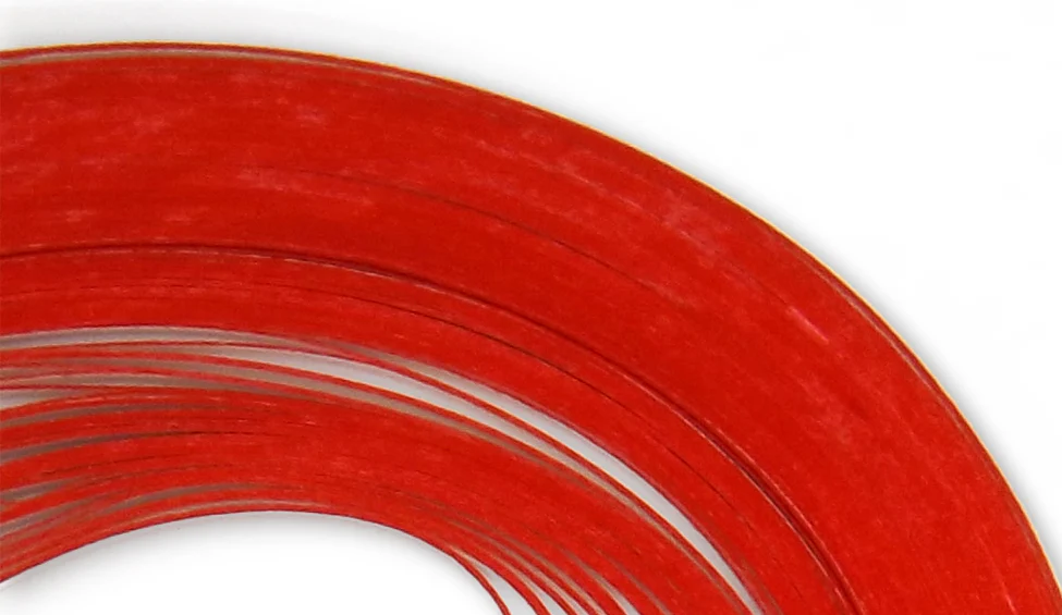 A Touch of Red - Bright White - 1/8" Strips